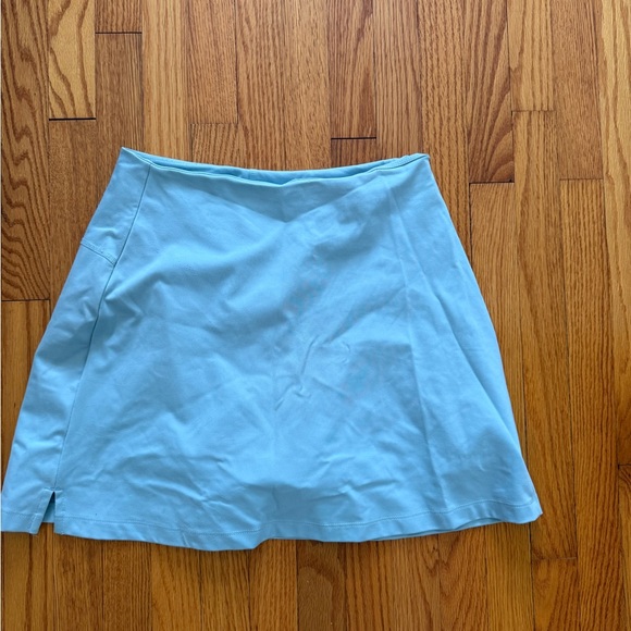 Girlfriend Collective Sky Blue Mini Skirt - Picture 1 of 2
